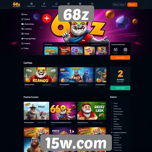 Avaliação da interface do site de jogos 68z